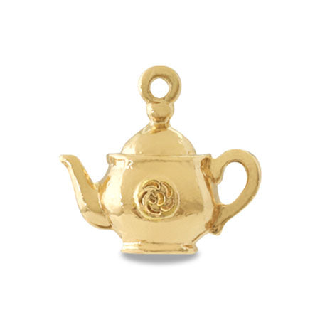 チャーム ティーポット ゴールド