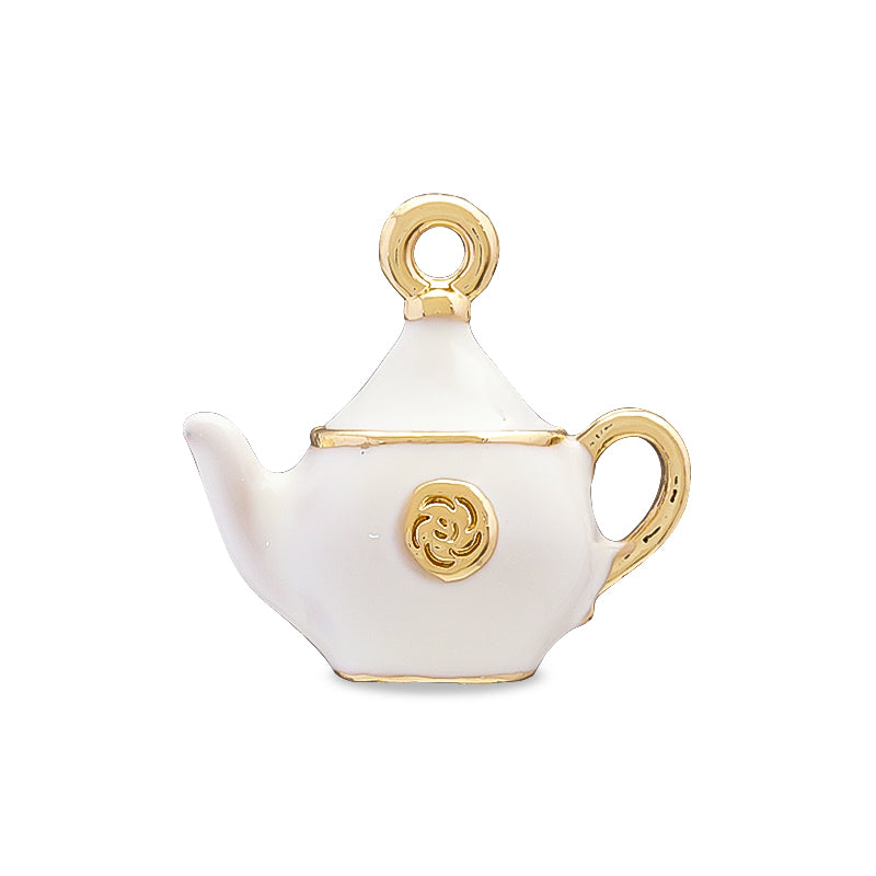 チャーム ティーポット ホワイト/G