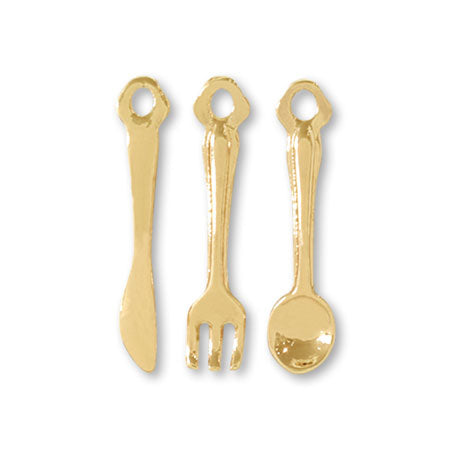 チャーム カトラリーセット ゴールド