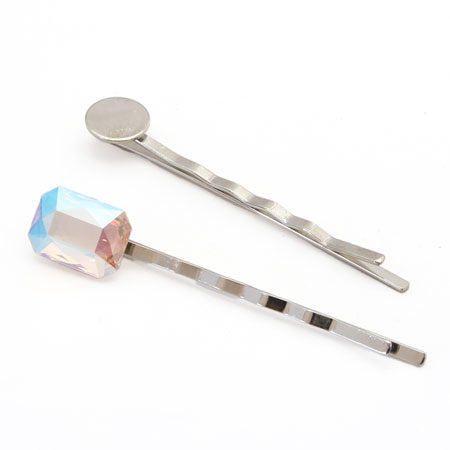 Hair fittings round plate hairpin gold