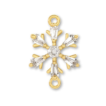 Joint parts cubic zirconia snow crystal/G