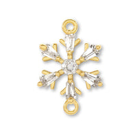 Joint parts cubic zirconia snow crystal/G