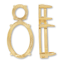 Double Ishiza # 1088 SS29/ # 4120 14 × 10mm gold
