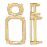 Double Ishiza # 4120 8 × 6mm/ # 4610 14 × 10mm gold