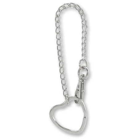 Bag Charm No.10 Heart Rhodium Color/Nickel