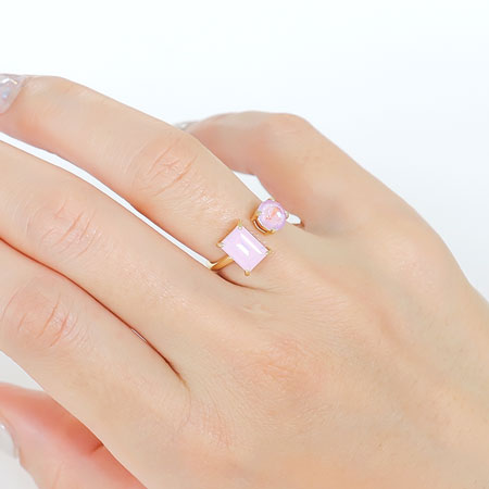 フォークリング台 #1088 SS29/#4527 8×6mm ロジウムカラー