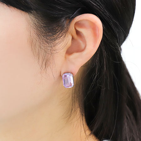 ポストピアス 石座付 レクタングル