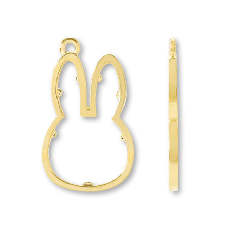 レジンフレーム うさぎ No.2 ゴールド