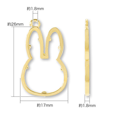 レジンフレーム うさぎ No.2 ゴールド