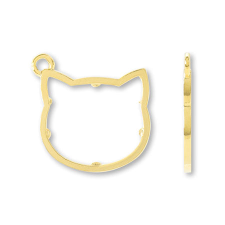 Resin frame cat gold