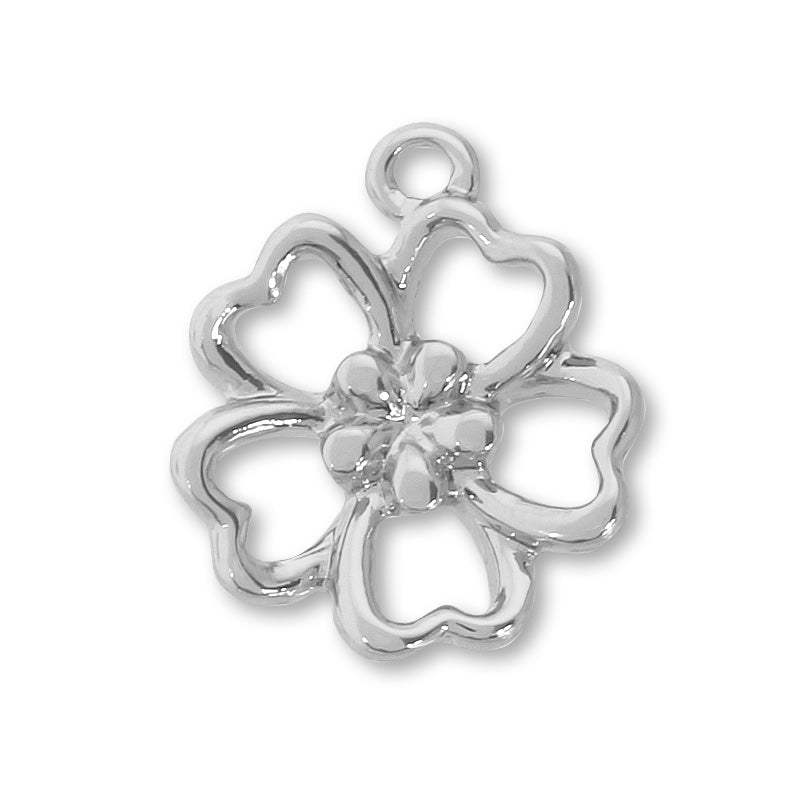 Charm Sakura Sukashi Rhodium Color