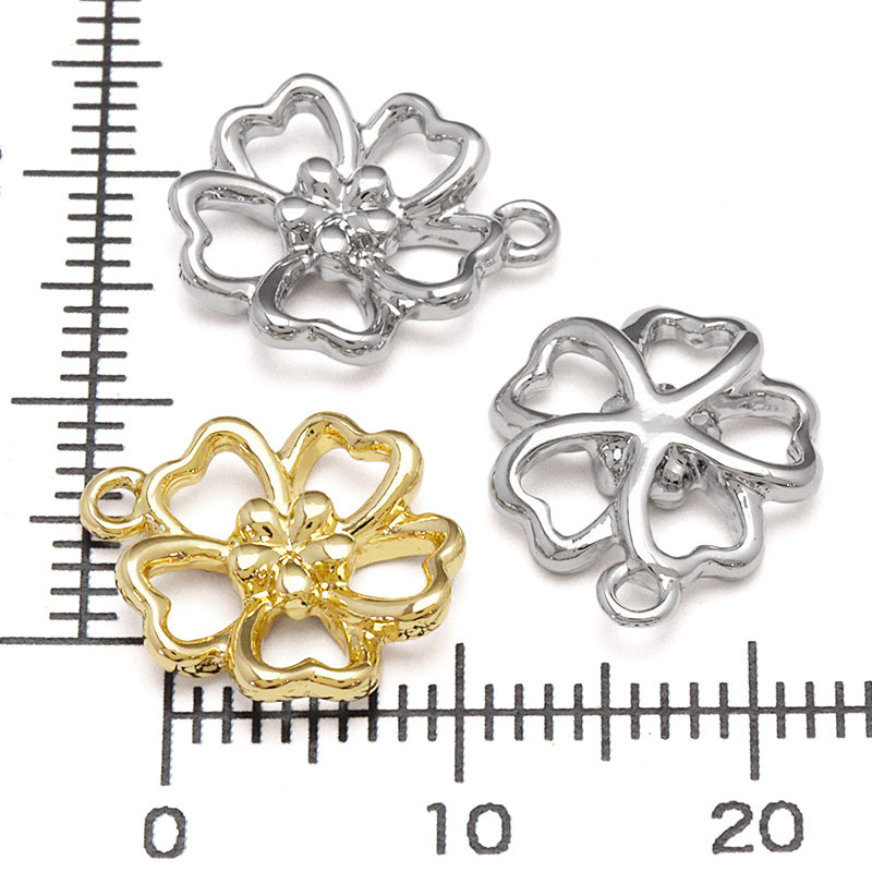 Charm Sakura Sukashi Rhodium Color