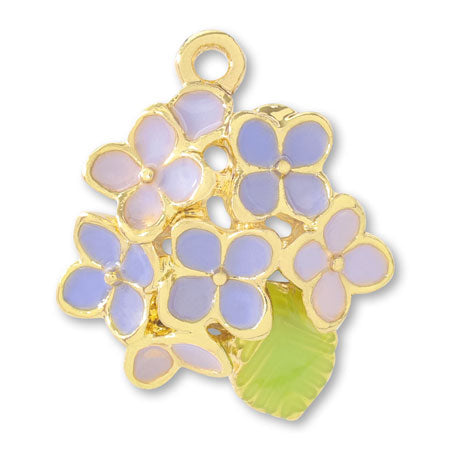 チャーム 紫陽花 パープル/G