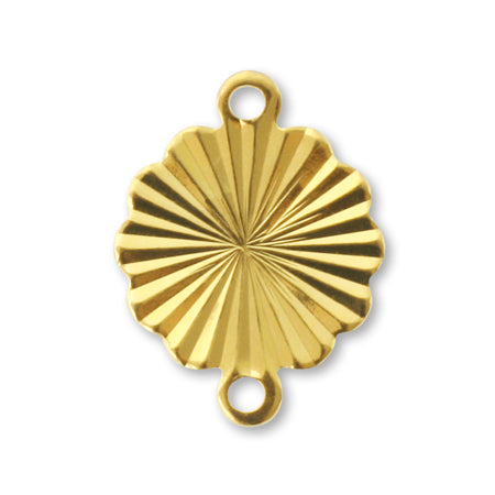 Joint Parts Round Cut Approximately 12.5 x 9.5mm Gold