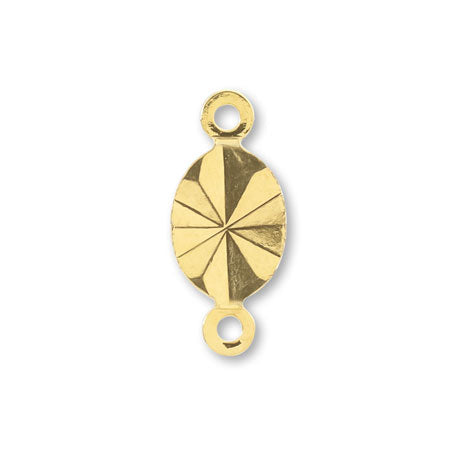 Joint Parts Oval Cut 2 Approximately 11 × 4.5mm Gold