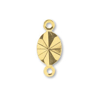 Joint Parts Oval Cut 2 Approximately 11 × 4.5mm Gold