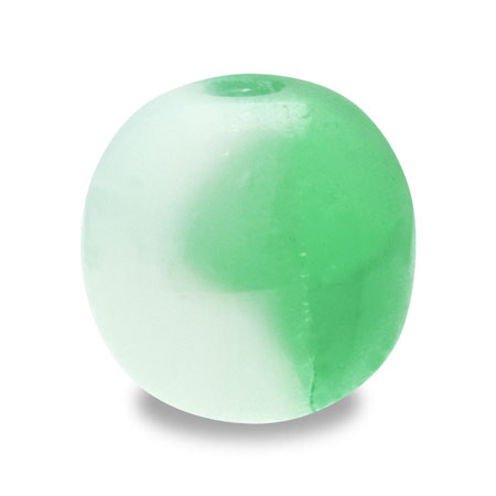 Czech Round Mixed Green White 2