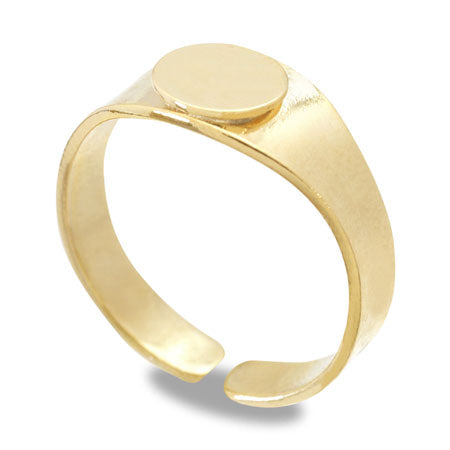 Ringdai: 7 mm Gold Gold with a Wide Cirlusate