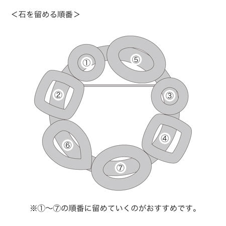 ブローチ空枠 サークルNo.2 ロジウムカラー