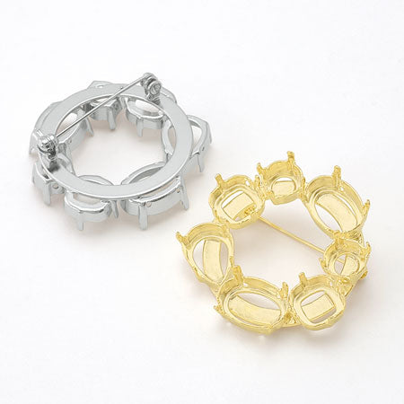 Brooch Empty Circle No. 2 Rodium-Color
