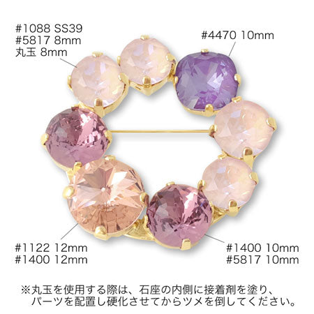 Brooch Empty Border Circle No. 3 Gold