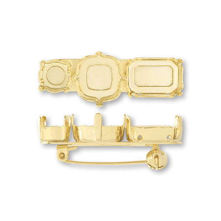 Brooch Empty Oval No. 2 Gold