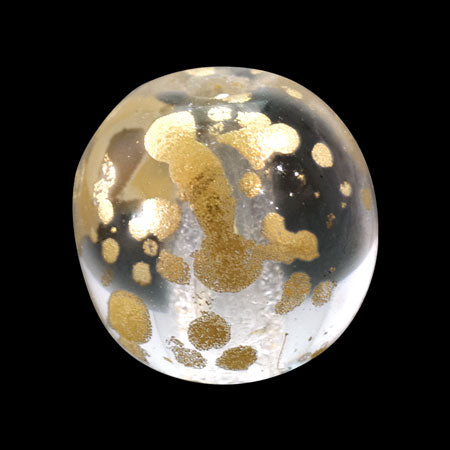 Czech round crystal gold rain