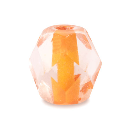 Czech Fire Polished Rose / orange