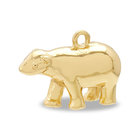 Charm polar bear gold