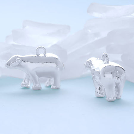 Charm Shirokuma Silver Mecchi