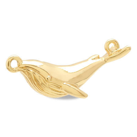 Charm whale 2 rings gold