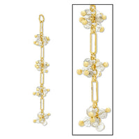 Swing parts 4 rows of design beads Crystal/G