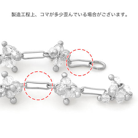 スウィングパーツ デザインビーズ4連 クリスタル/RC