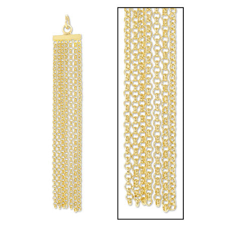 Swing parts fringe chain 4 gold