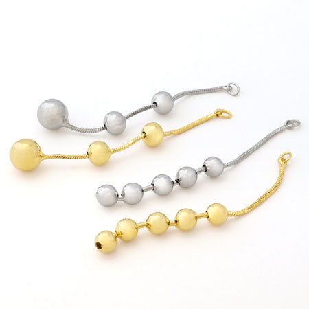 Swing parts metal ball 1 rhodium color