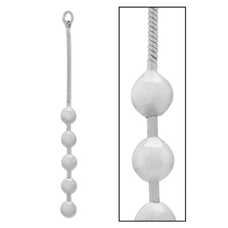 Swing parts metal ball 2 rhodium color