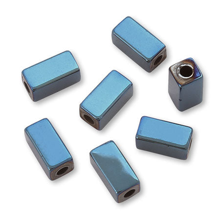 天然石 レクタングル ヘマタイト/ブルー