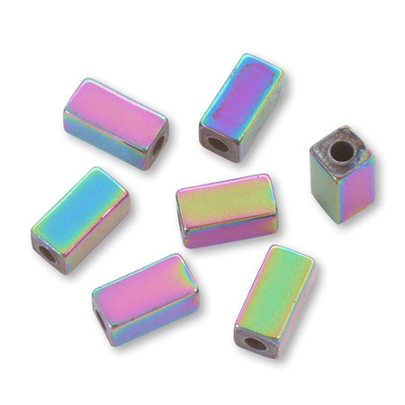 天然石 レクタングル ヘマタイト/イラデサント