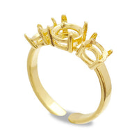 Ring stand with stone seat #1088 Gold for SS24/29