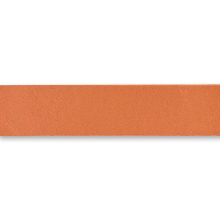 Genuine leather flat orange