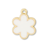 Charm 6-petal flat 1 ring White/G