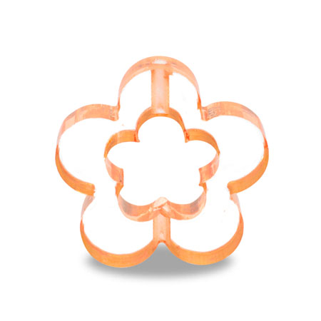 アクリル ドイツ製 チアフルフラワー クリスタル/オレンジ