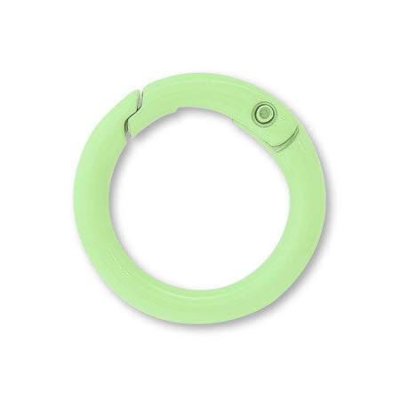Carabiner round wire painted green