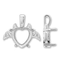 Isaza with Vatican Devil Heart #4884 8.8 × 8mm rhodium color