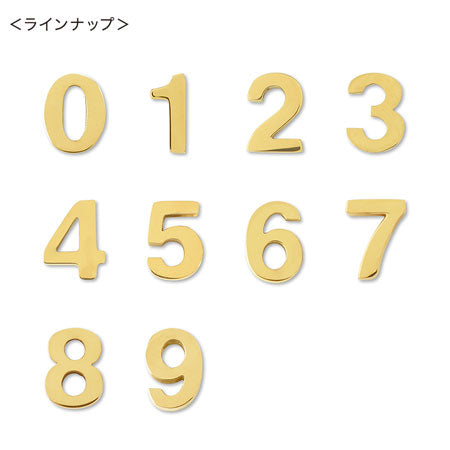 Metal parts number 0 gold