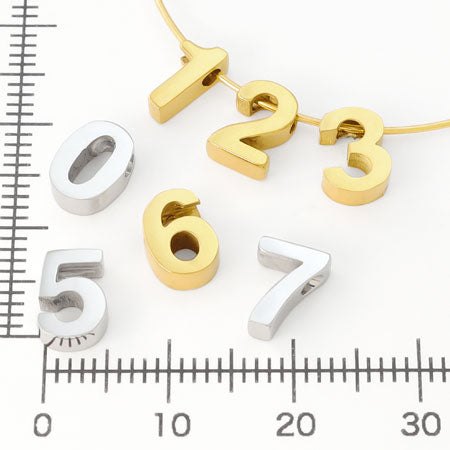 Metal parts number 0 gold