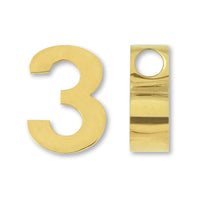 Metal parts number 3 gold