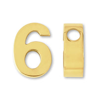 Metal parts number 6 gold