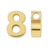 Metal parts number 8 gold