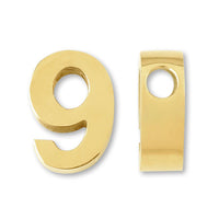 Metal parts number 9 gold